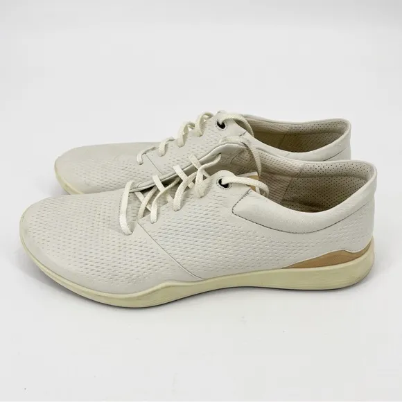 Men's ECCO S-Lite Golf Shoes Spikeless Size US 10 Ivory Leather