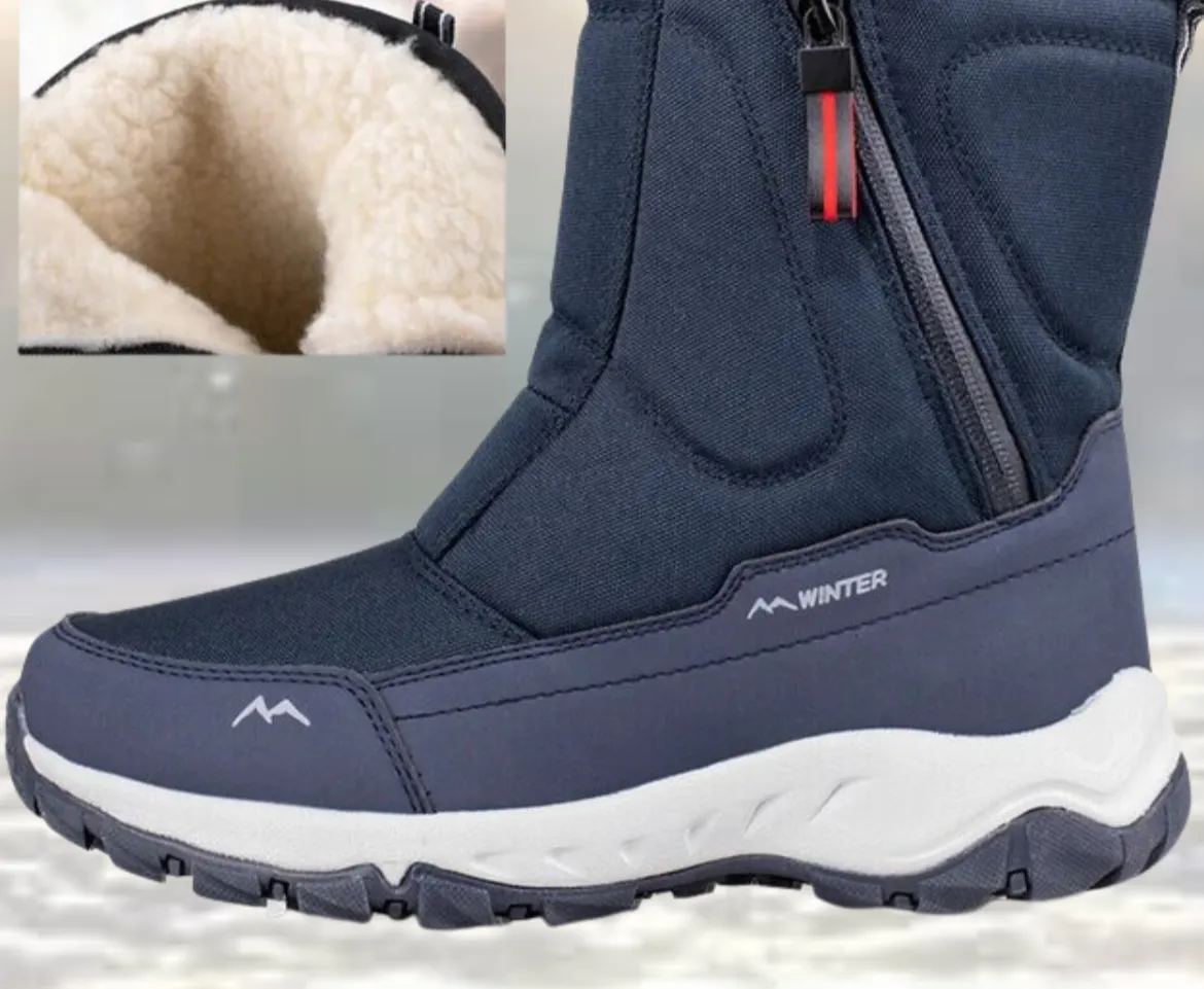 Men's Fashionable Black Lace-Up Walking Boots | Perfect for All-Season Adventures