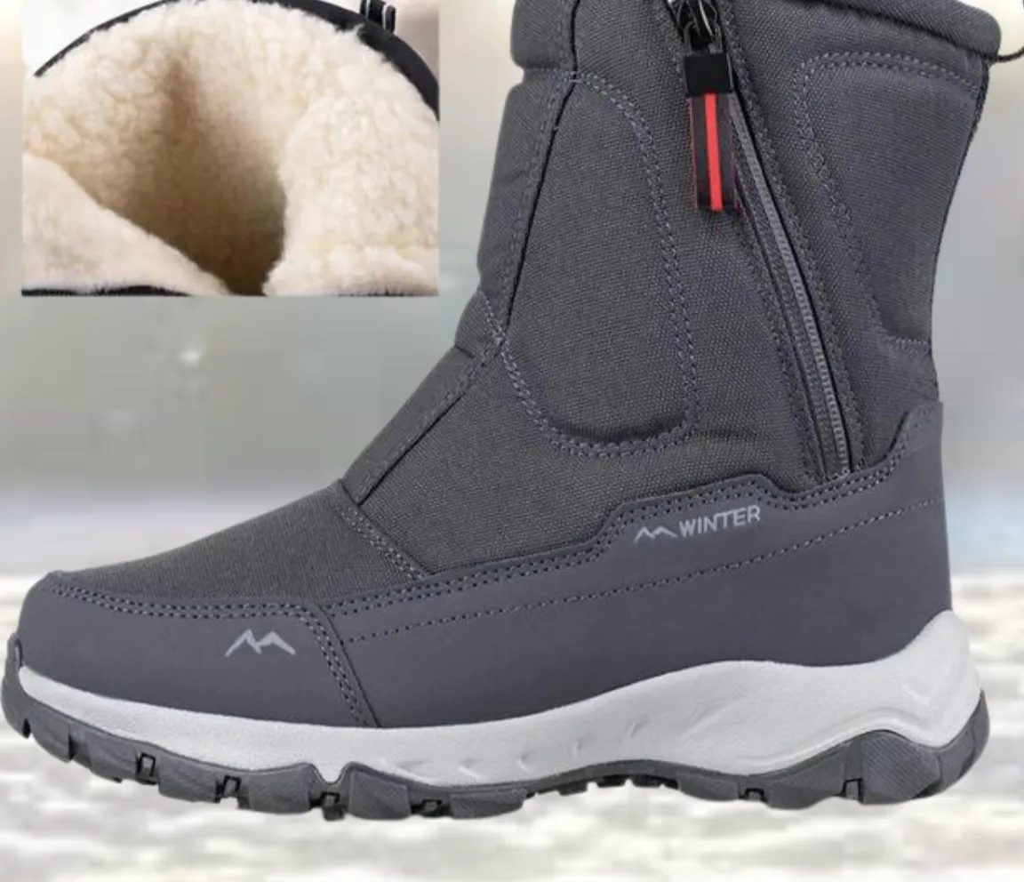 Men's Fashionable Black Lace-Up Walking Boots | Perfect for All-Season Adventures