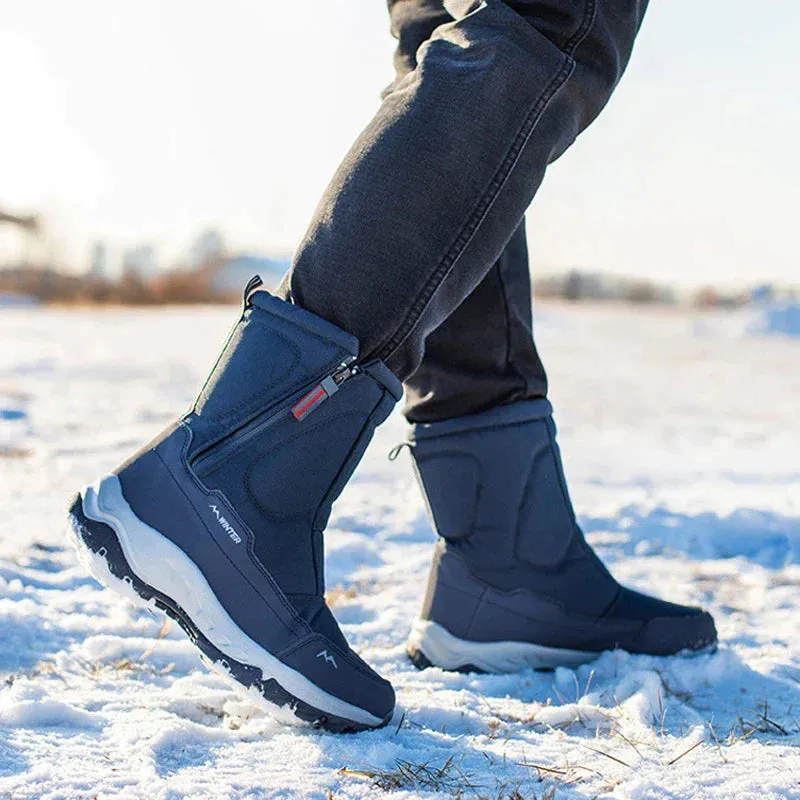 Men's Fashionable Black Lace-Up Walking Boots | Perfect for All-Season Adventures