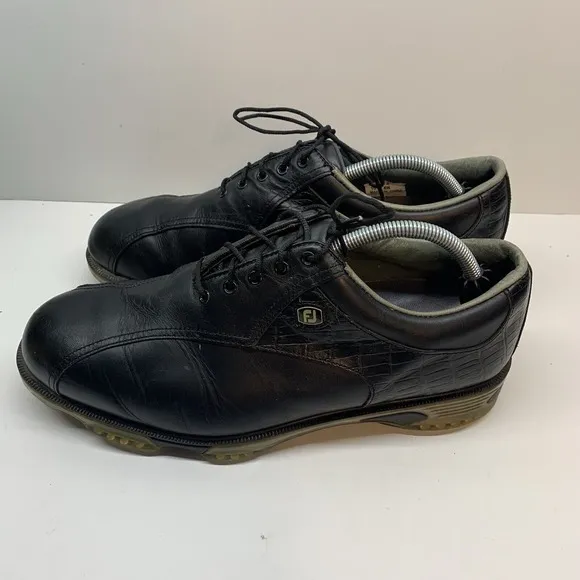 Men's FOOTJOY FJ DryJoys TOUR Golf Shoes Size 10.5 XW 53652 Black