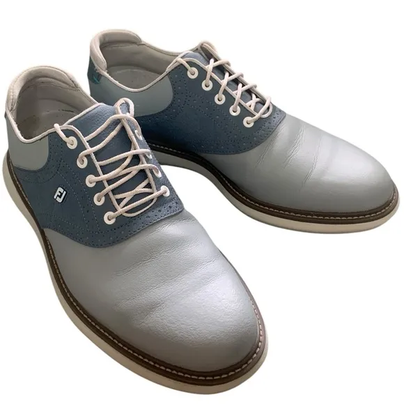 Men's FootJoy Traditions Golf Shoes in Blue/Gray Size 10.5