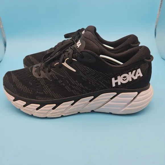 Men's Hoka One One Gaviota 4 Running Shoes Size 12.5 Black/White