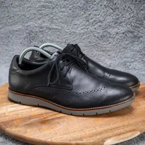 Mens JOSEF SEIBEL Tyler 33 245708 Black Lace Up Oxfords Wing Tip Shoes Sz 7.5-8