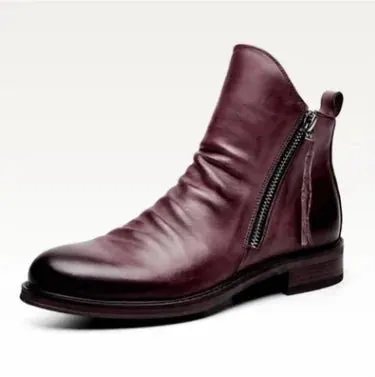 Men's Leather Boots (Shoe Size Chart image is in the photo gallery)