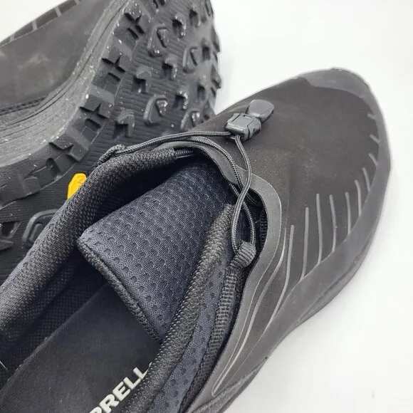 Men’s Merrell Shoes Embark Lace‎ Shield TRIPLE BLACK Toggle Laces 13W J004325W