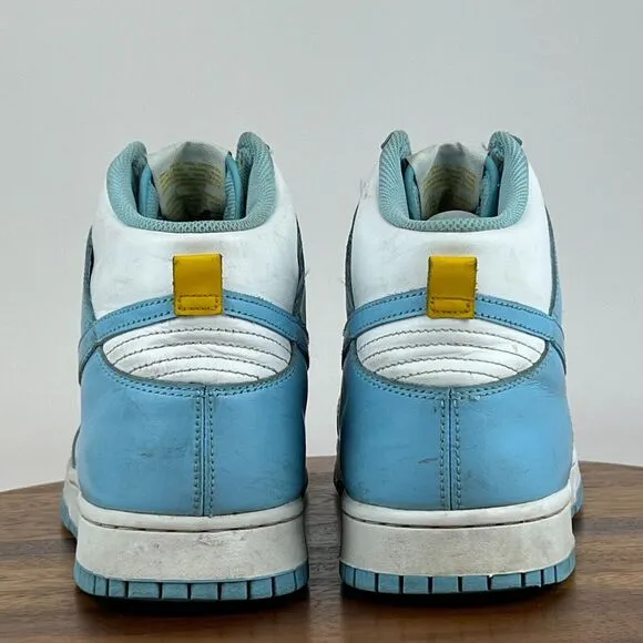 Mens Nike Dunk High Blue Chill Leather Athletic Shoes Sneakers Size 13 M GUC‎
