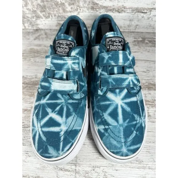 Mens Nike SB Zoom Stefan Janoski AC Tie-Dye Teal Blue Skate Shoes Sz 9 Athletic