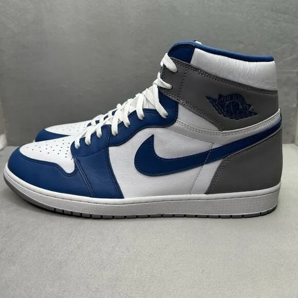 Mens Size 18 Nike Air Jordan 1 Retro High OG 'True Blue' Shoes DZ5485-410 2023