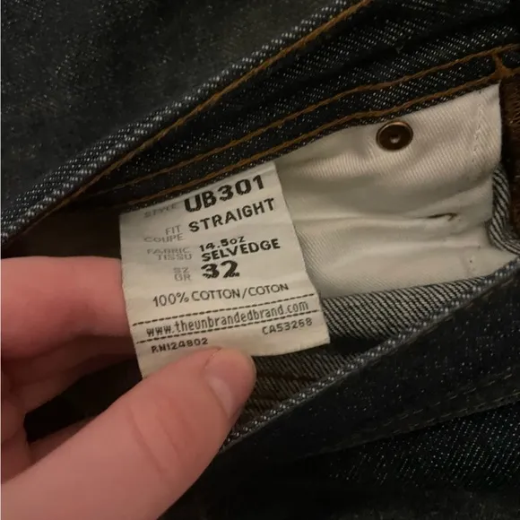 Men's The Unbranded Brand Straight Leg Denim Jeans - UB301 14.5oz Selvedge