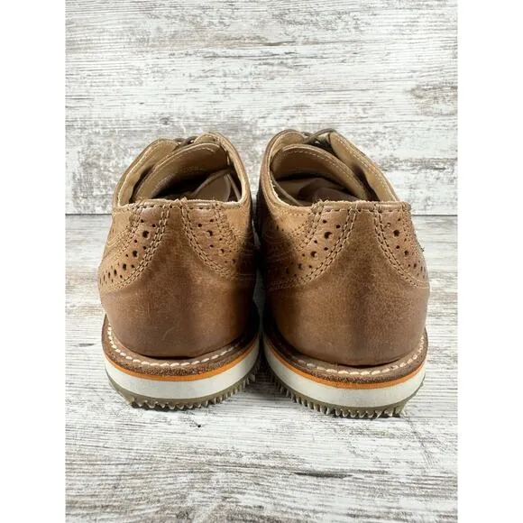 Men's Walk-Over Memphis Brown Leather Wingtip Oxford Shoes Sz 9M