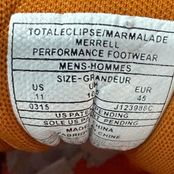 Merrell Anoxia Shoes/Sneakers- Men's Size 11- Eclipse Marmalade NIB
