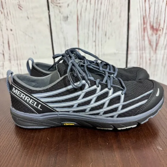 MERRELL Bare Access Arc 3 Women’s Zero Drop Running Shoes in Size 6 black silver