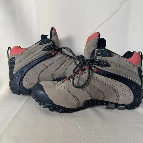 Merrell Chameleon II Waterproof Mid Brown Leather Hiking Trekking Men Shoes 7.5