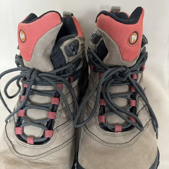 Merrell Chameleon II Waterproof Mid Brown Leather Hiking Trekking Men Shoes 7.5