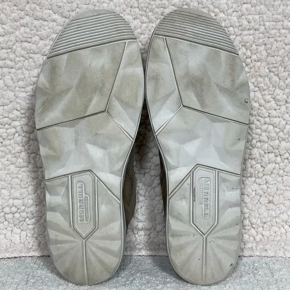 Merrell Pine Bark Leather Mid Top Beige Gray Womens Sneakers Shoes J94334 SZ 6.5