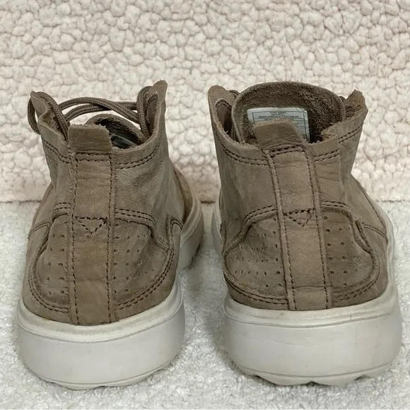 Merrell Pine Bark Leather Mid Top Beige Gray Womens Sneakers Shoes J94334 SZ 6.5