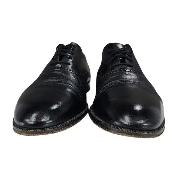 Mezlan Derby Dress Shoes sz 11.5 M Men Florence Black Mixed Media Lace Up Oxford