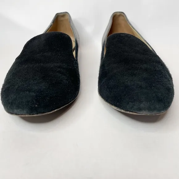 M.Gemi The Petalo Black and Silver Metallic Flat
