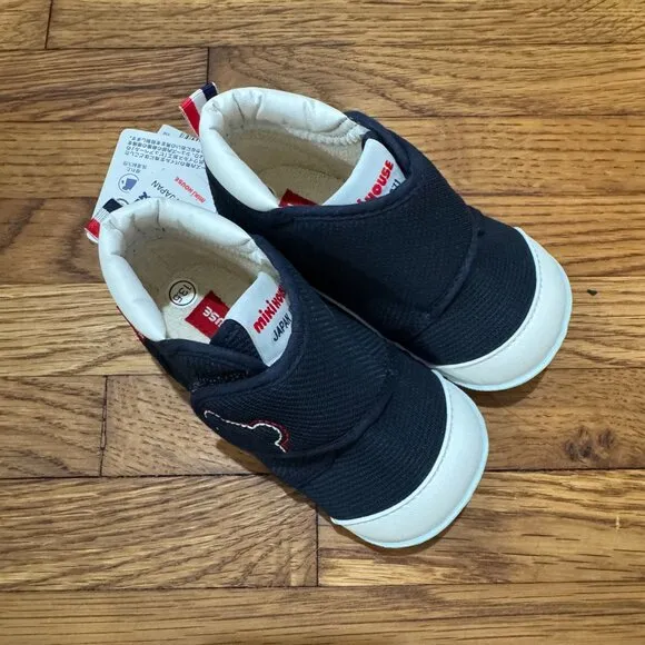 Miki House My First Walker Toddler Shoes Navy Blue (Size 7 / 13.5cm)