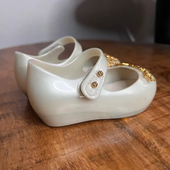 Mini Melissa Ultragirl Stars Baby Shining-Beige-Gold Us Size 5