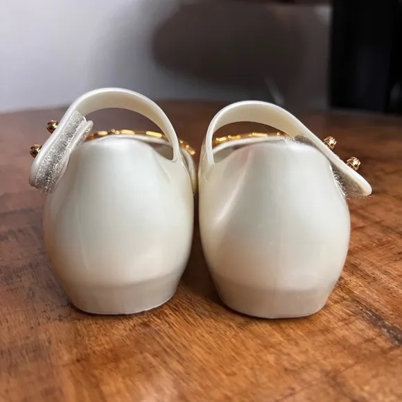 Mini Melissa Ultragirl Stars Baby Shining-Beige-Gold Us Size 5