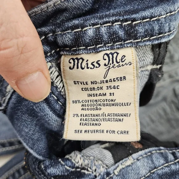 Miss Me embroidered boot cut jeans size 25
