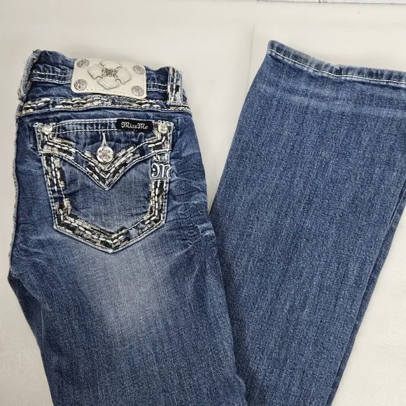 Miss Me embroidered boot cut jeans size 25
