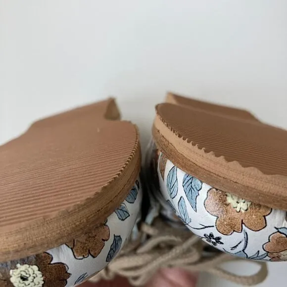 Mon Petit Shoes x Rylee   Cru Floral Lace Up Boots - Bloom - 9