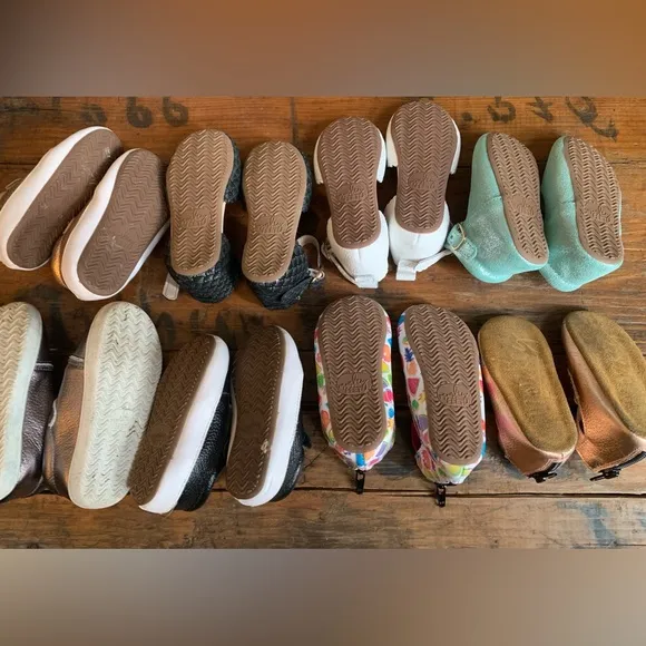 Monkey feet shoes, lot of 8 sets, size 12-18 months