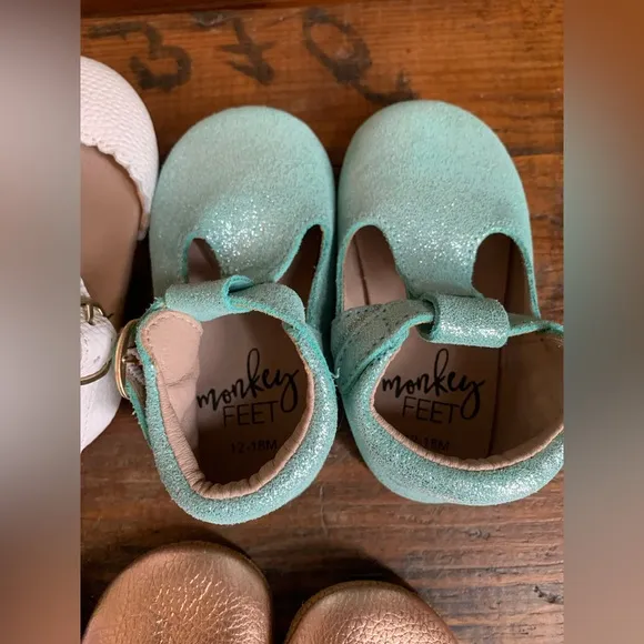 Monkey feet shoes, lot of 8 sets, size 12-18 months