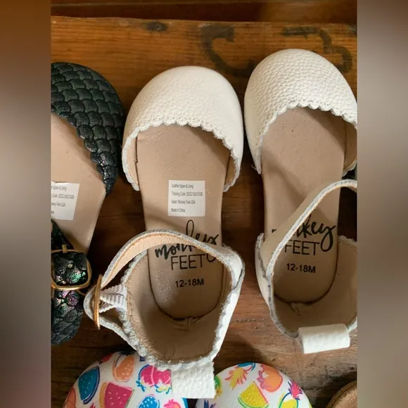Monkey feet shoes, lot of 8 sets, size 12-18 months