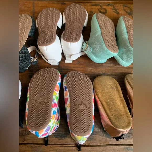 Monkey feet shoes, lot of 8 sets, size 12-18 months
