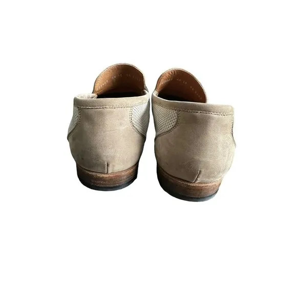 Moreschi Italy Men’s Size 10 Tan Soft Nubuck Leather Loafers Flats Shoes #S108-6