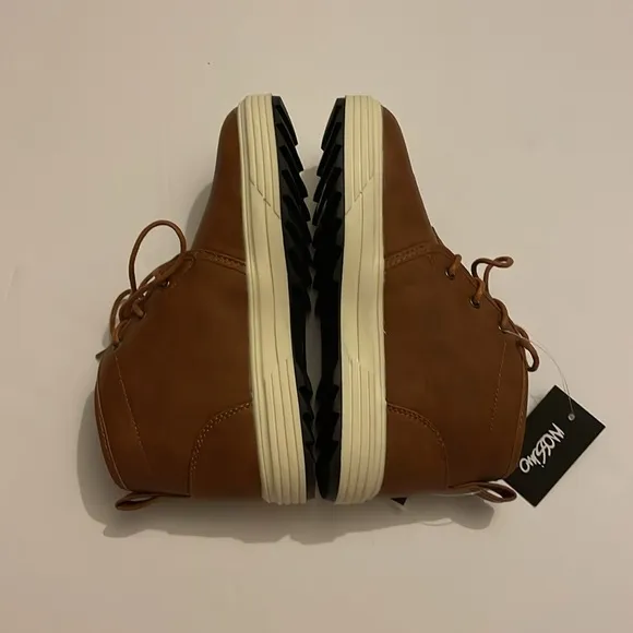 MOSSIMO brown shoes, size 2. All man made material. Unisex, lace up, rubber sole