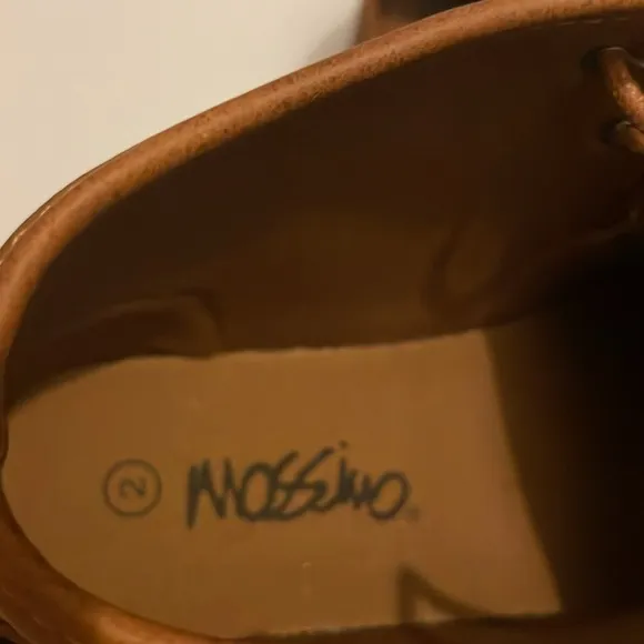 MOSSIMO brown shoes, size 2. All man made material. Unisex, lace up, rubber sole