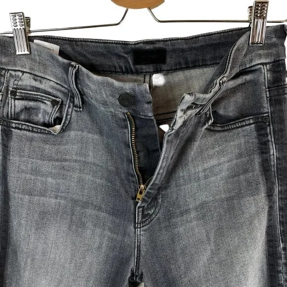 Mother High Waist Looker Skinny Ankle Jeans Miss Moody Two Shoes Racer 28
