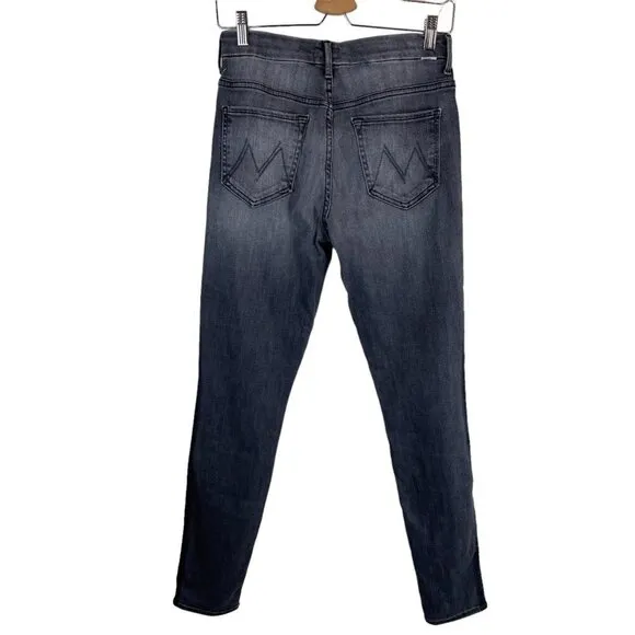 Mother High Waist Looker Skinny Ankle Jeans Miss Moody Two Shoes Racer 28