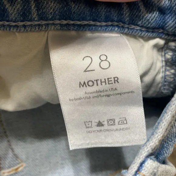 Mother Jeans The Hustler Ankle Fray size 28