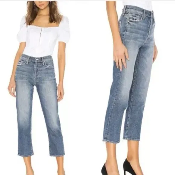 Mother The Tomcat Straight Leg Jeans We All Scream Size 28