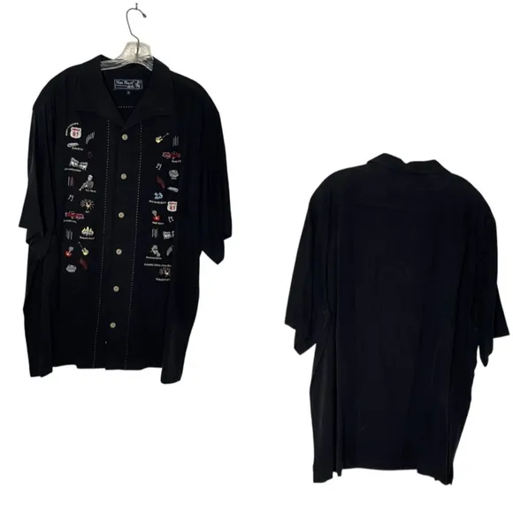 NAT NAST Black Silk Shirt Limited Edition Walkin’ In Memphis Size XL NWT NEW
