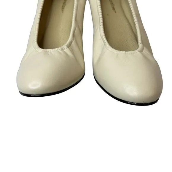 NATURALIZER WOMEN'S ROSLYN BONE STRETCH LEATHER PUMPS 10 AA