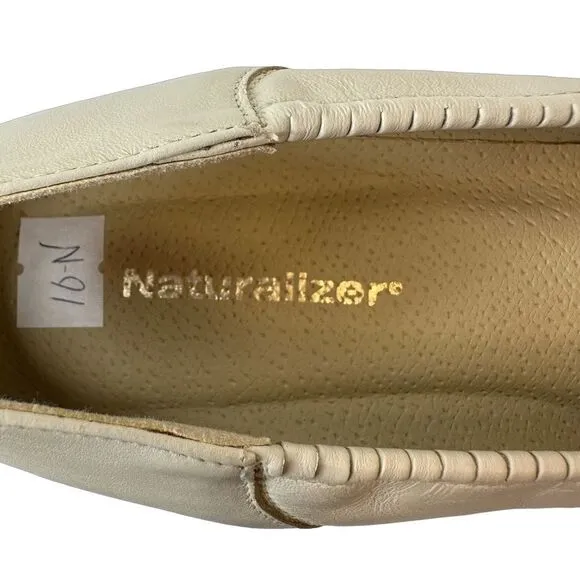 NATURALIZER WOMEN'S ROSLYN BONE STRETCH LEATHER PUMPS 10 AA