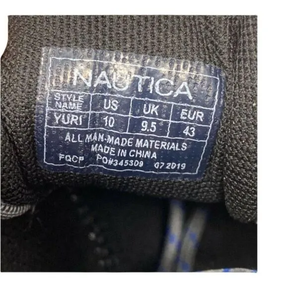 Nautica Shoes Mens 10 Low Hiker Yuri Blue Mesh Performance Camp Hike Performance