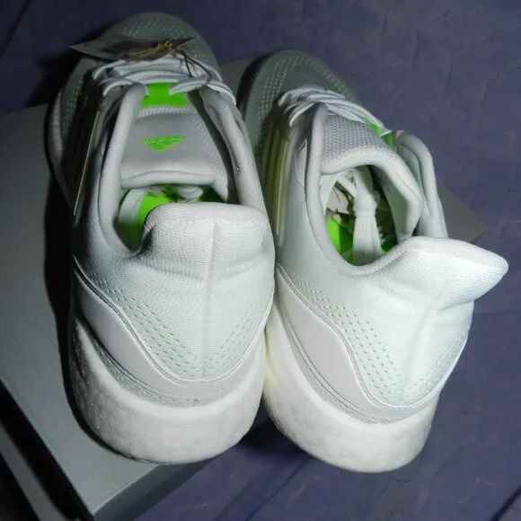 NEW adidas PureBoost 22 White Beam Green Men's Athletic Sneakers🆕SHIPS📦🏃🏻💨⚡