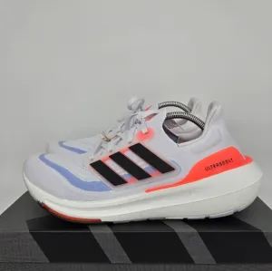 New adidas Ultra Boost Light HQ6351 White Black Solar Red Men’s Shoes Size 11.5