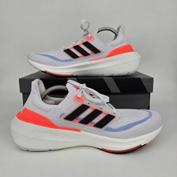New adidas Ultra Boost Light HQ6351 White Black Solar Red Men’s Shoes Size 11.5