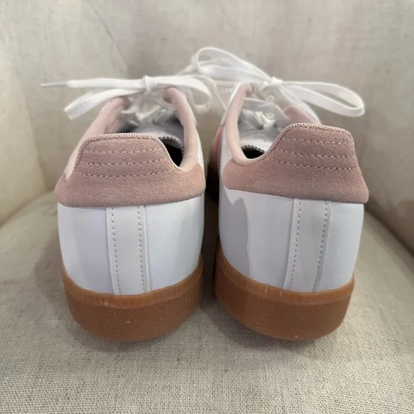 New Adidas Velosamba Leather Cycling Shoes White / Sandy Pink (IE5826) W 11 M 10