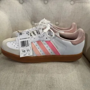 New Adidas Velosamba Leather Cycling Shoes White / Sandy Pink (IE5826) W 11 M 10