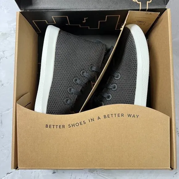 NEW Allbirds Tree Topper WOMENS 7 High Top Sneakers Shoes Kauri Jo Black White